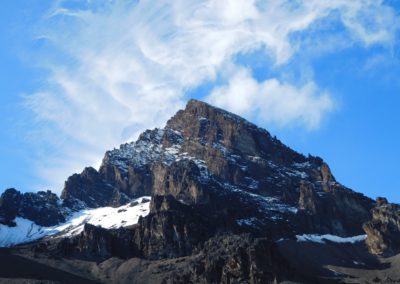 Glacier at the top of Kilimanjaro mountain, Tanzania